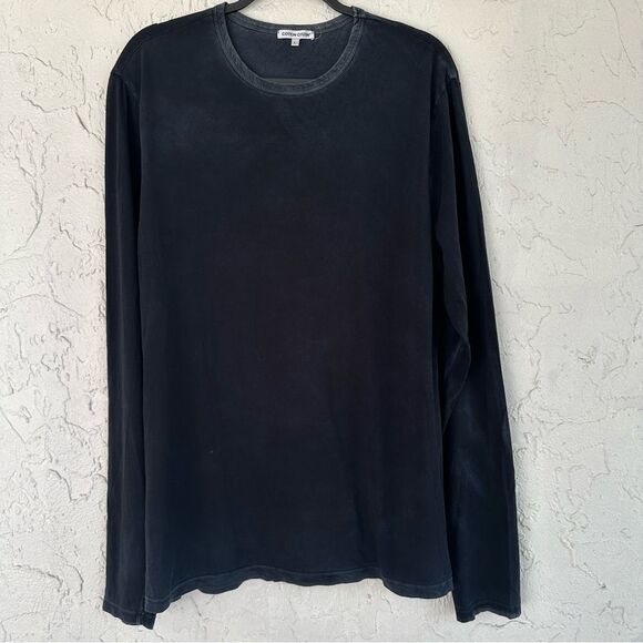 COTTON CITIZEN T Shirt Men Large Classic Crew Long Sleeve Supima Cotton - Picture 1 of 7